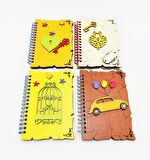 Tokaç Ahşap Kapak Spiralli Defter 40 Yaprak Çizgisiz 11 x 16 cm