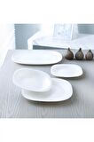 Carine Temperli Beyaz 24 Parça Yemek Takımı.27 Cm.servis & 21 Cm.yemek & 19 Cm.tatlı & 12 Cm.çorba.
