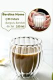 6Lı Isıya Dayanıklı Borosilikat Çift Çidarlı Burgulu Bardak Kahve Ve