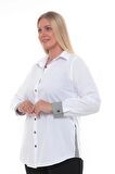 Cotton Slim Fit Büyük Beden Kadın Gömlek