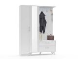 ABRE vm-34342 BEYAZ VESTİYER PORTMANTO AYAKKABILIK