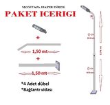 GÜNEŞ ENERJİLİ AYDINLATMA LAMBASI 600w + 3m. LAMBA DİREĞİ