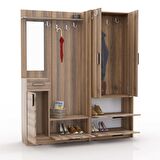 ABRE vm-36348 DORE CEVİZ vestiyer portmanto ayakkabılık