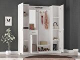 ABRE vm-343637 BEYAZ VESTİYER PORTMANTO AYAKKABILIK