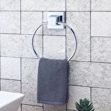 Kendinden Yapışkanlı Banyo Havlu Askısı Oval
