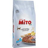 Mito Mix Adult Cat Tavuklu Balıklı Renkli Taneli Yetişkin Kedi Maması 15 kg