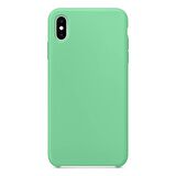 Apple iPhone XS Max Altı Açık Liquit Lansman Silikon Mint Yeşil