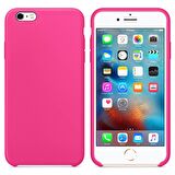 Apple iPhone 6S Altı Açık Liquit Lansman Silikon Şeker Pembesi