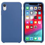 Apple iPhone XR Altı Açık Liquit Lansman Silikon Menekşe Mavisi