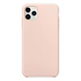 Apple iPhone 11 Pro Max Altı Açık Liquit Lansman Silikon Toz Pembe