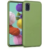 Samsung Galaxy A51 İnce Mat Silikon Kılıf Yeşil