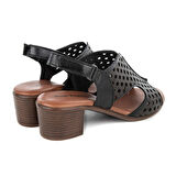Hush Puppies Fito 624216 Hakiki Deri Kadın Sandalet Siyah