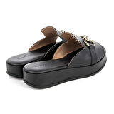 Hush Puppies Asan 624219 Hakiki Deri Kadın Terlik Siyah