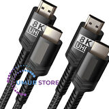 8k UHD Uzun HDMI Kablosu 48GBPS Yüksek Hızlı HDMI 2.1 Örgülü Oyuncu Kablo 4K 120Hz 144Hz 8k 60Hz Dinamik Hdr Dts:x 5 mt