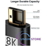 8k UHD Uzun HDMI Kablosu 48GBPS Yüksek Hızlı HDMI 2.1 Örgülü Oyuncu Kablo 4K 120Hz 144Hz 8k 60Hz Dinamik Hdr Dts:x 5 mt