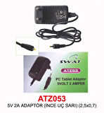 5V 2A ADAPTÖR (İNCE UÇ SARI) (2,5x0,7)
