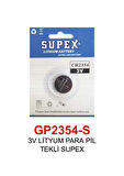 3V LİTYUM PARA PİL TEKLİ SUPEX 2354-S