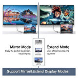 Mini Display Port To HDMI Dönüştürücü 1080P Full Hd Adaptör Görüntü Aktarımı