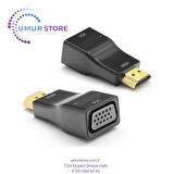 HDMI to VGA Dijital - Analog, Full HD, Altın Uçlu, Tak Çalıştır, Mini Dönüştürücü