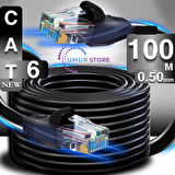 100 Metre Internet Kablosu/0,50mm Utp CAT6 23AWG/ iki Kat Korumalı/iç ve Dış Mekan Uyumlu/ethernet kablosu 100 metre