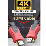 HDMI Kablo 1.5 Metre Örgü Sargılı Dayanıklı Full Hd Televizyon / Monitör / Tv HDMI Kablosu