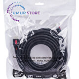 HDM4K10 19+1 HDMI to HDMI 10m v2.0 4K (3840*2160) 60Hz Kablo