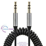 Spiral Araç Ses Aktarım Kablosu Aux Kablo 2/3MM-(1903) - CPTD9616-1544