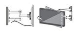 Awox 55” İle Uyumlu Hareketli Oynar Led Tv Asma Askı Aparatı