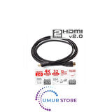 v2.0 2mt, 4K / 3D, Ağ Destekli, Altın Uçlu HDMI Kablo (DK-HD-CV20L200TV)