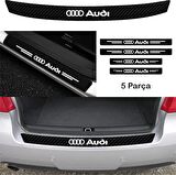 Audi A4 İçin Uyumlu Aksesuar Oto Bağaj Ve Kapı Eşiği Sticker Set Karbon
