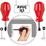 TransForMacion High-Torque Avuçiçi DÜZ-YILDIZ Uçlu Tornavida Seti 716084