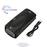 HDMI To VGA Monitör Ses Destekli Çevirici Dönüştürücü Adaptör Dişi-Dişi