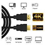 HDMI Kablo 4K 3D Ağ Destekli Altın Uçlu 4K 60Hz 18G Bps Ultra Hd 4K Ethernet HDMI Kablosu - 3 mt