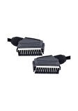 Scart 1.2 Metre 8MM Tırnaklı Tv Scart Kablo