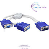 VGA To 2 * VGA F Y Kablo 30CM Beyaz HDX7753