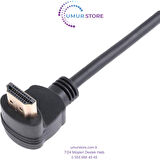 HDMI Dişi Erkek Uzatma 90 Derece Dirsek Çevirici Dönüştürücü Kablosu