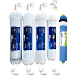 Hyperwell Bluedrop Genel Markalar İçin Premium 5'li İnline Filtre Seti - Kokonat Bazlı