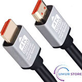 10M HDMI Kablosu 4K 60Hz, 8k, 4K 120Hz Destekli Altın Kaplama Konektör Dayanıklı Pvc