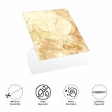 Decohandy 30x30 Cm Pvc Duvar Karosu 4'Lü Paket - Sarı Mermer