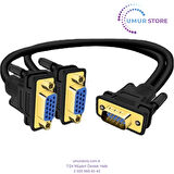 V401 VGA To 2 VGA Çoklayıcı Splitter Y Kablo