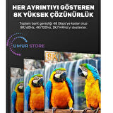 3117 HDMI 2.1 Kablo 8K Ultra Hdtv 1.5 Metre, 8k 60Hz, 4K 120Hz, 7680P Hdr 2.1V 48GBS Görüntü Kablosu