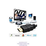 HDMI To HDMI 30CM Kısa HDMI Kablo Altın Uçlu Full Hd 3D LCD LED Ps3 Uydu Receiver