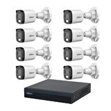 Dahua 5 Mp 8 Kameralı Sesli 30 Metre Renkli Gece Görüşlü Full Hd Kamera Seti