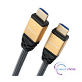 4K HDMI 2.0 Kablo - 60 HZ - Naylon Örgülü - Altın Uçlu - 3 Metre