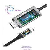 1.8 Metre Type-C To Hdmi 4K 60Hz Ses ve Görüntü Kablosu, Telefon, Tablet, Pc Hdmi Kablosu
