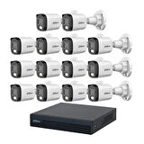 Dahua 14 Kameralı 30 Metre Renkli Gece Görüşlü Full Hd Güvenlik Kamera Seti