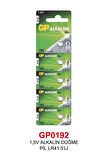 1,5V ALKALİN DÜĞME PİL LR41 5’Lİ
