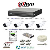 Dahua 2mp 4 Kameralı Dış Ortam Ahd Full Kamera Seti 500gb Disk Hac-hfw1200th-i8
