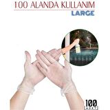 TransForMacion LARGE 100 Adet PUDRASIZ Lateks Eldiven 717223