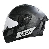 Beon B-507 Full Face Motosiklet Kaskı FF02 Siyah/Gri